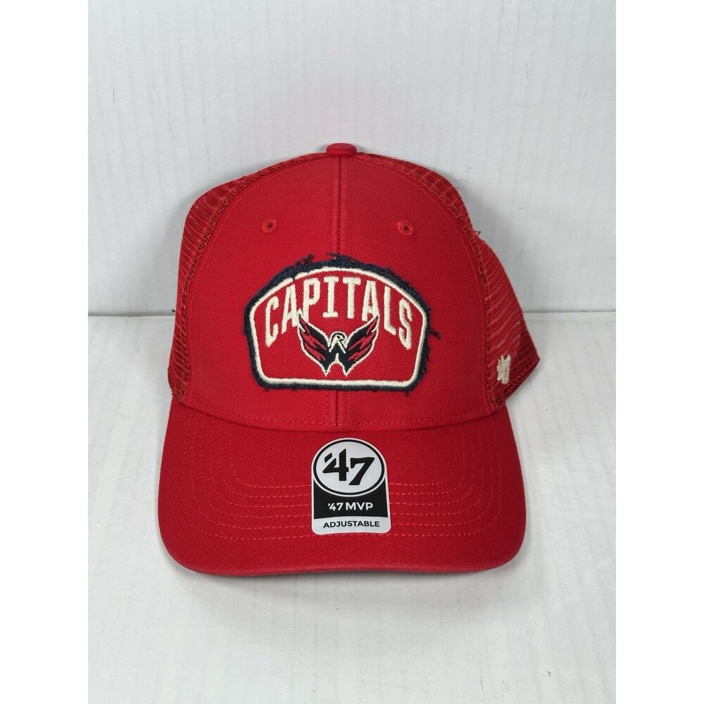47 Red Washington Capitals Cledus MVP Trucker Adjustable Snapback Hat Cap NWT